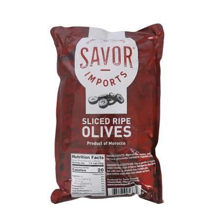 SAVOR IMPORTS Savor Imports Sliced Ripe Moroccan Olives 33 oz., PK10 676757